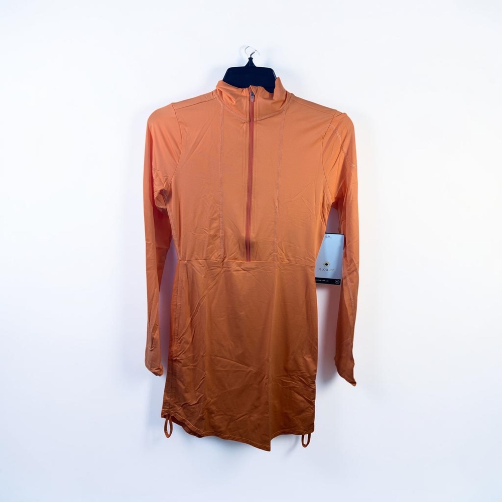 BloqUV 2010 Tangerine UPF 50+ Long Sleeve Cover Up Dress XS NWT